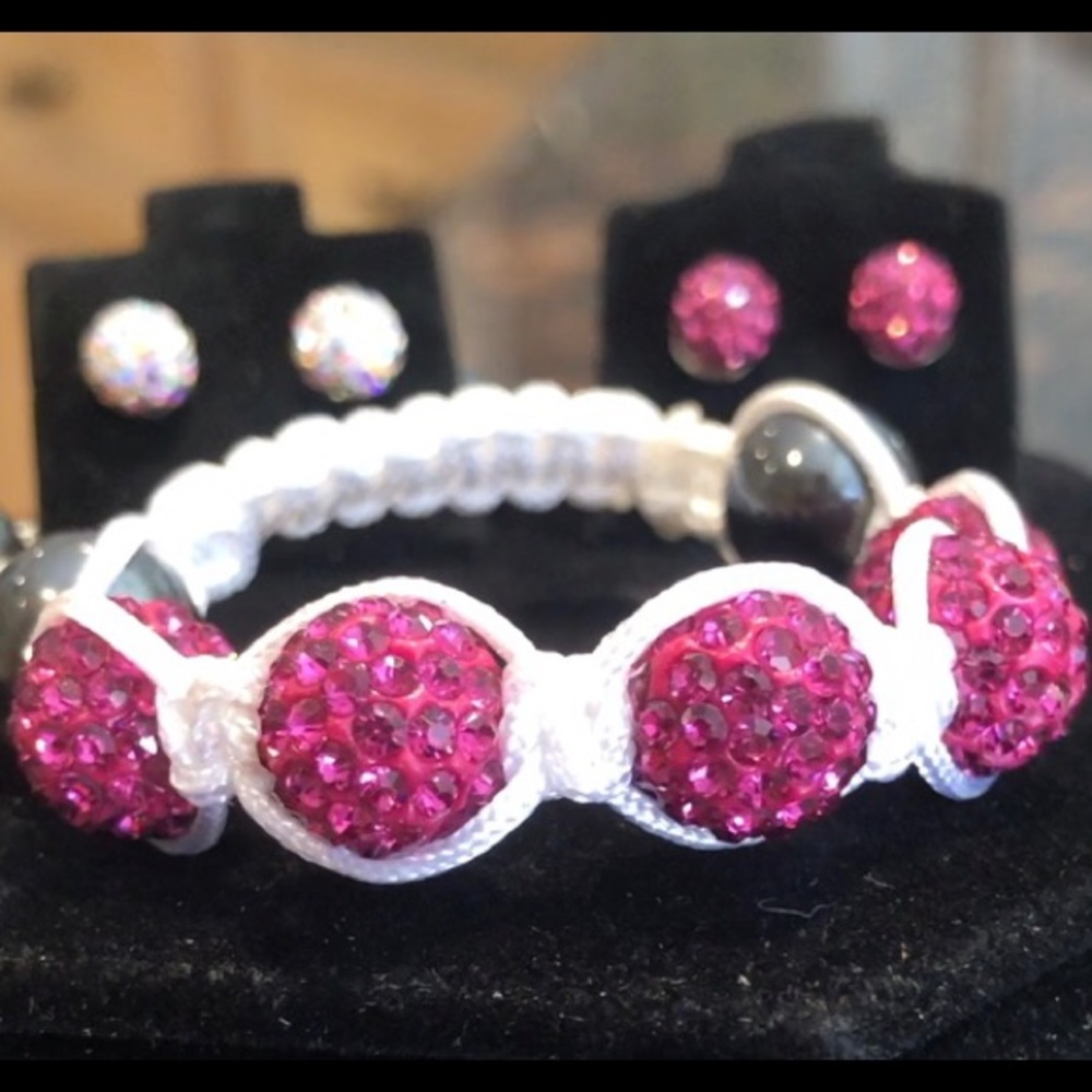 Kids Crystal Bracelet & Earring Set